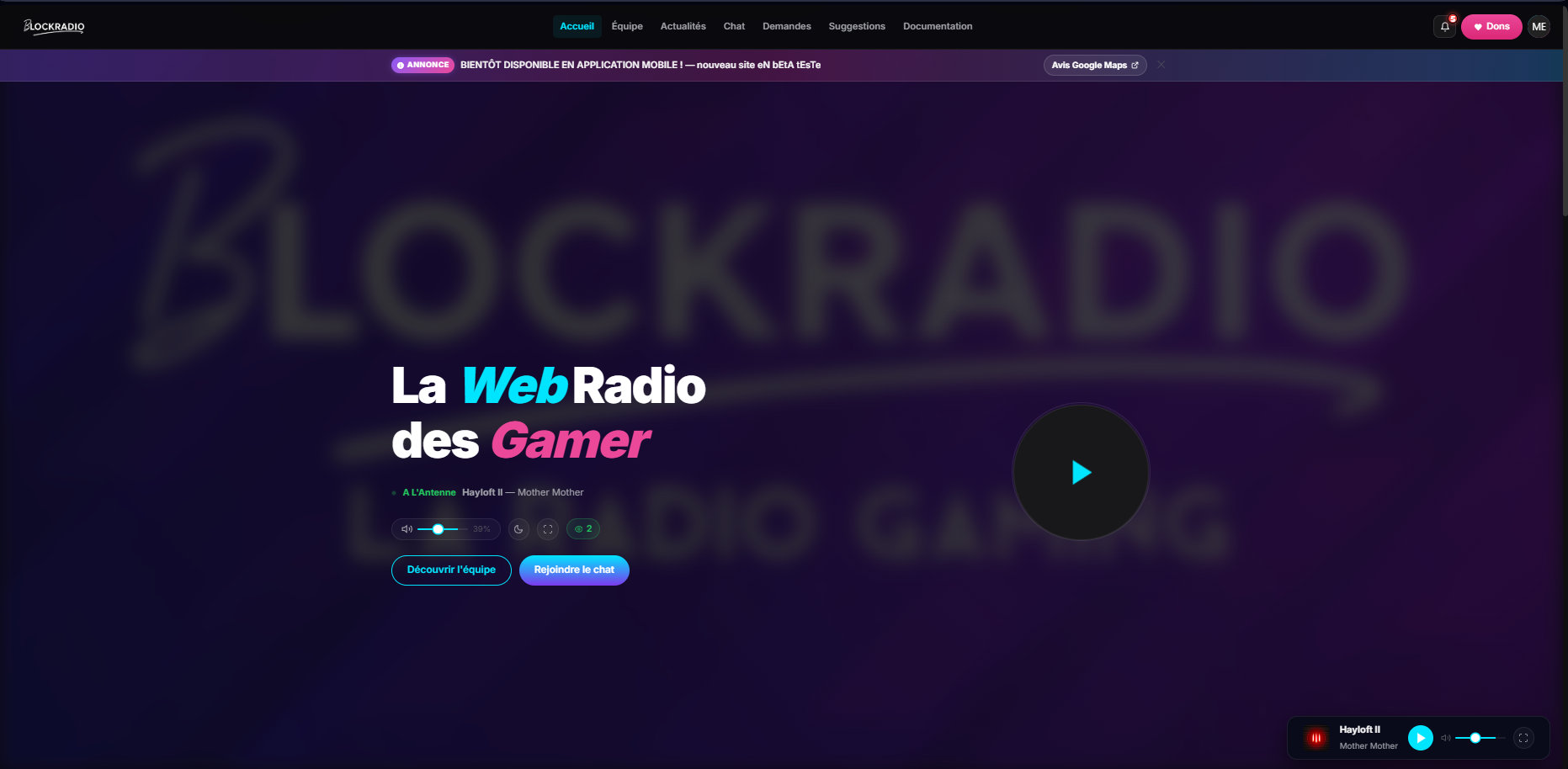 Website BlockRadio – DrsStudio